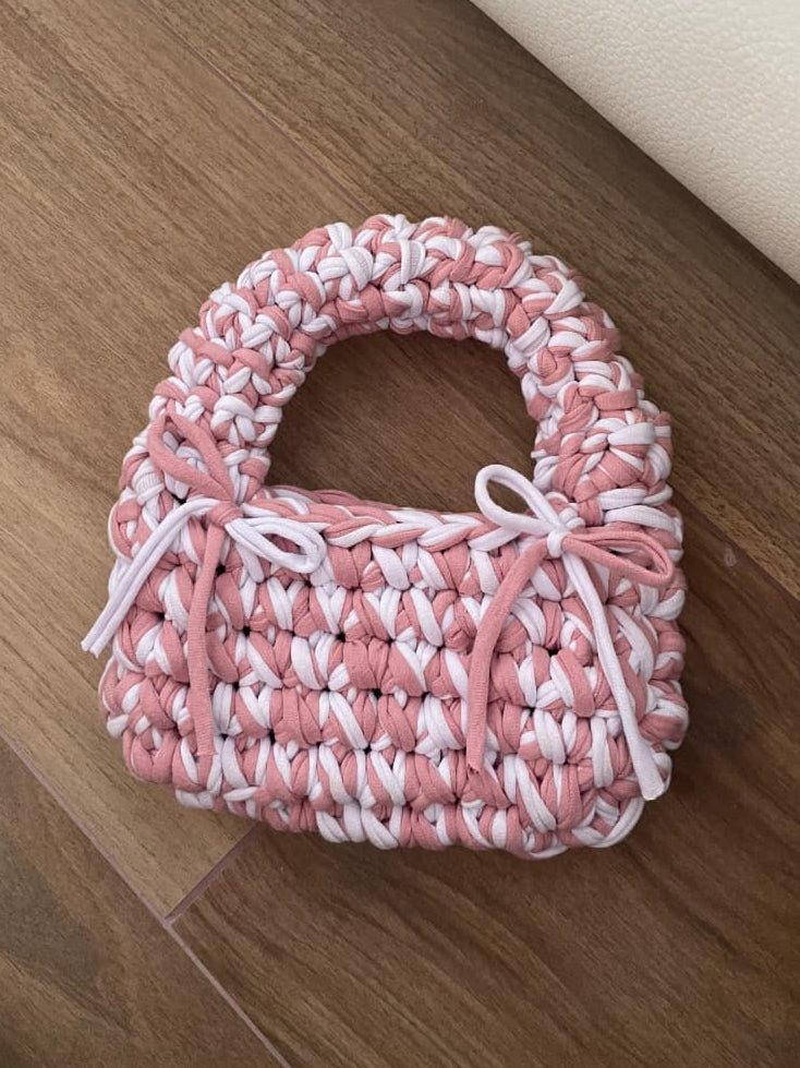 Petit Mini Sac Rose Meringue