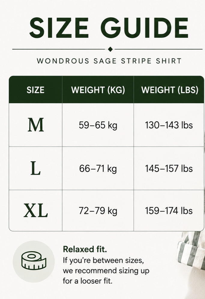 Wondrous Sage Stripe Shirt 🌿