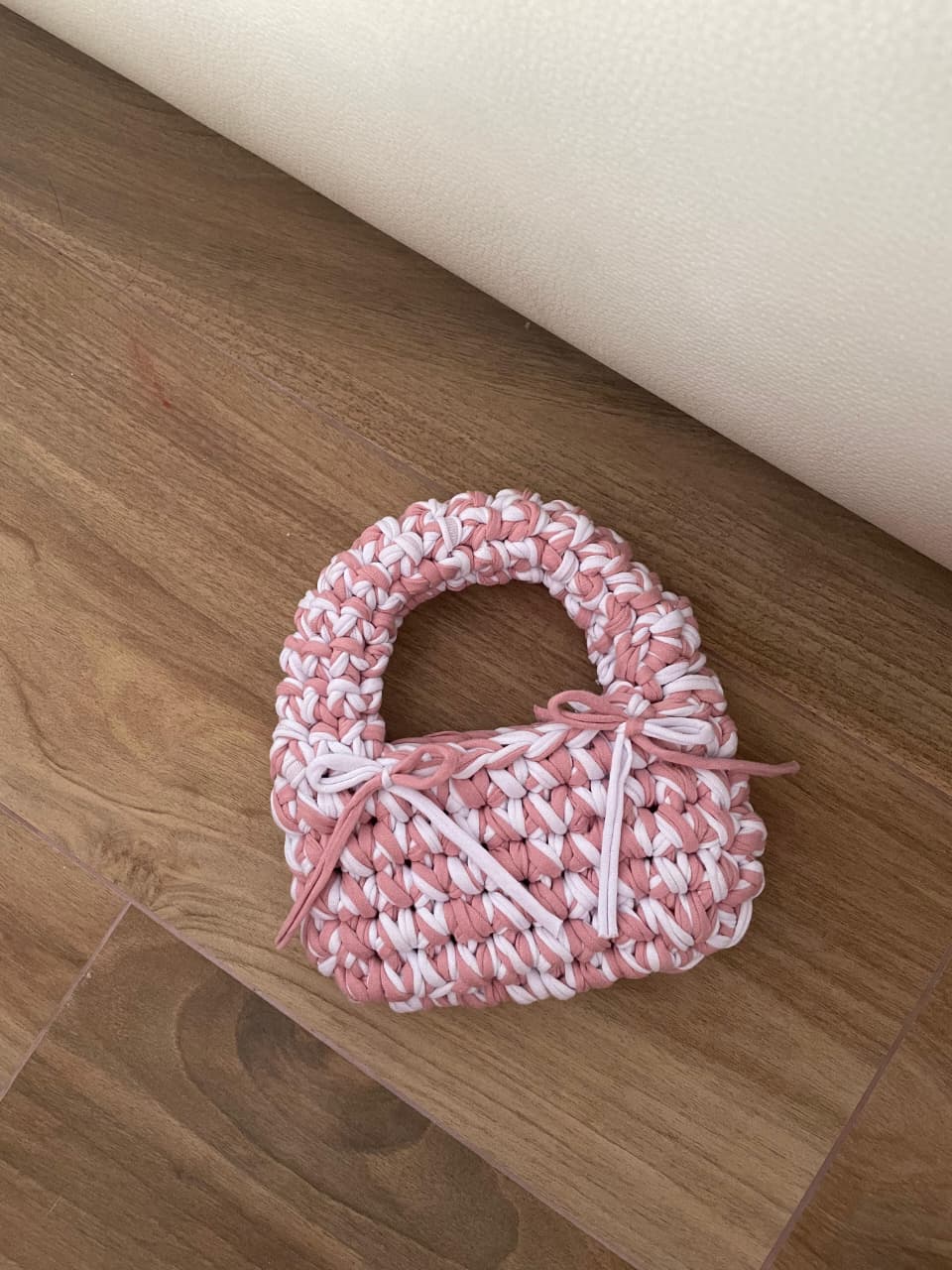Petit Mini Sac Rose Meringue 