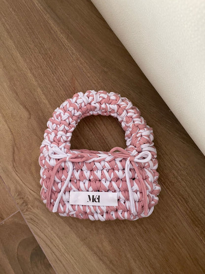 Petit Mini Sac Rose Meringue 