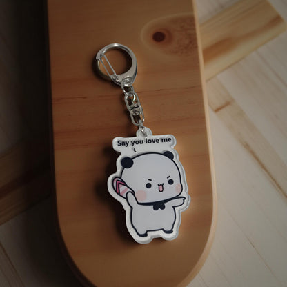 2PCS Dudu Bubu - Peach Goma KeyRing