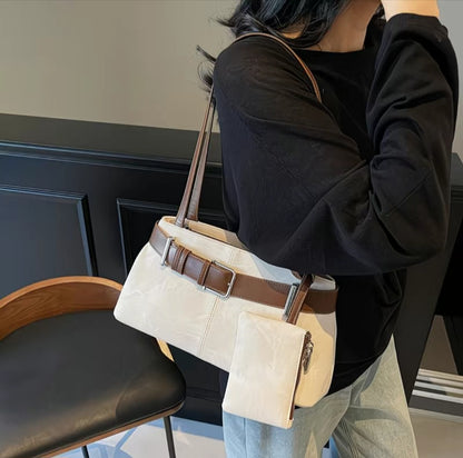 Vintage Buckle Shoulder Bag
