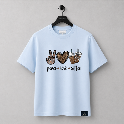Peace Love Coffee - T Shirt