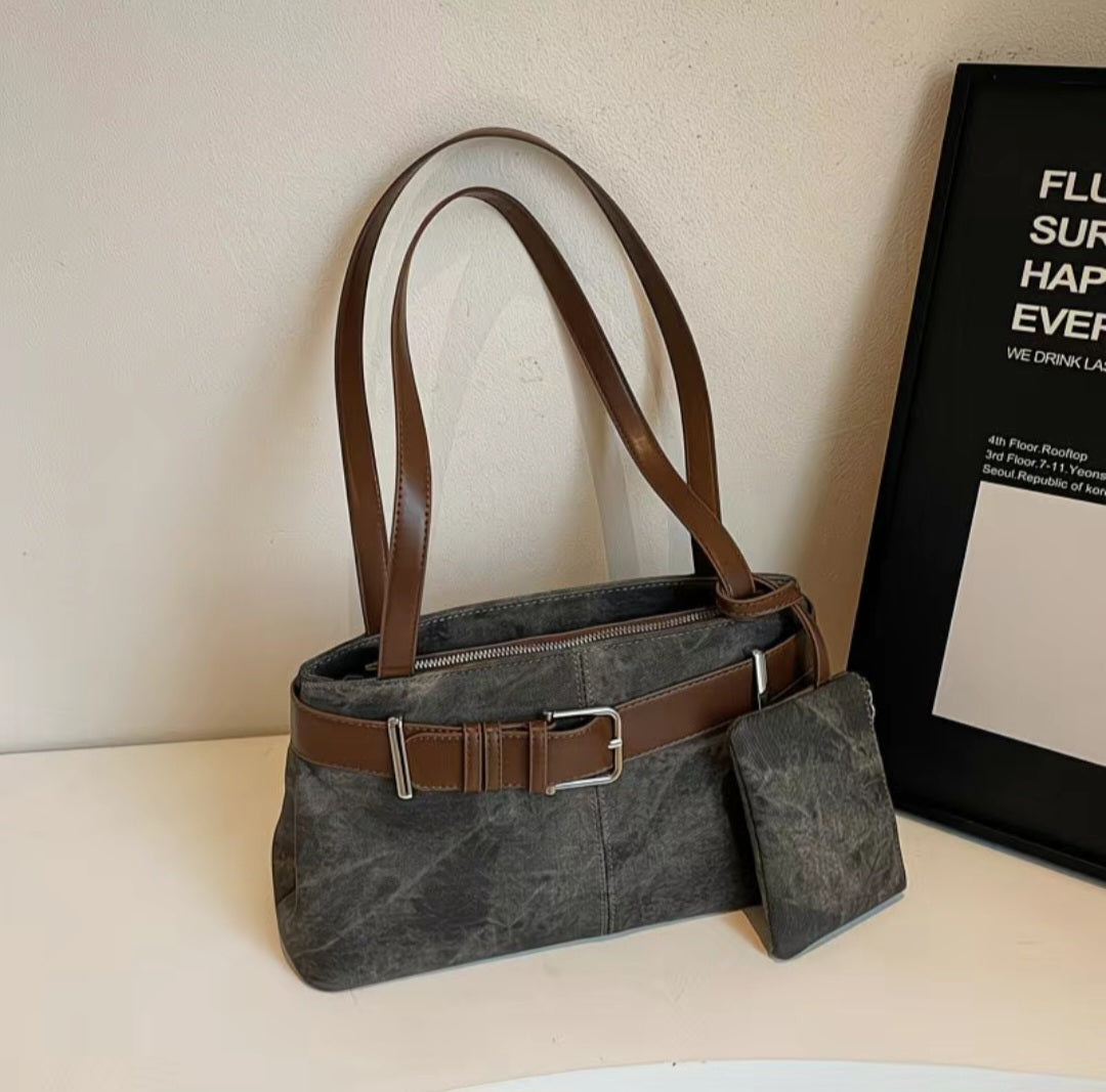 Vintage Buckle Shoulder Bag