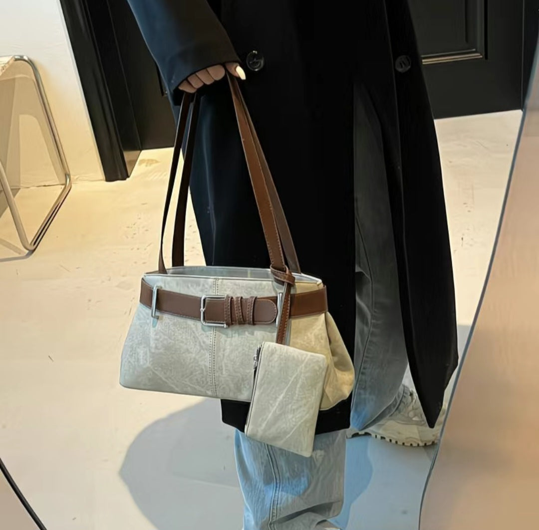Vintage Buckle Shoulder Bag