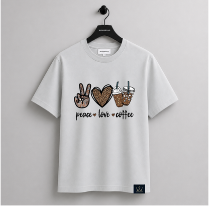 Peace Love Coffee - T Shirt
