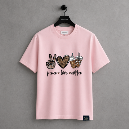 Peace Love Coffee - T Shirt