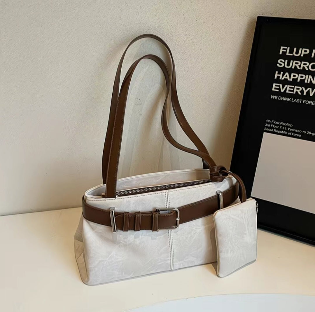 Vintage Buckle Shoulder Bag