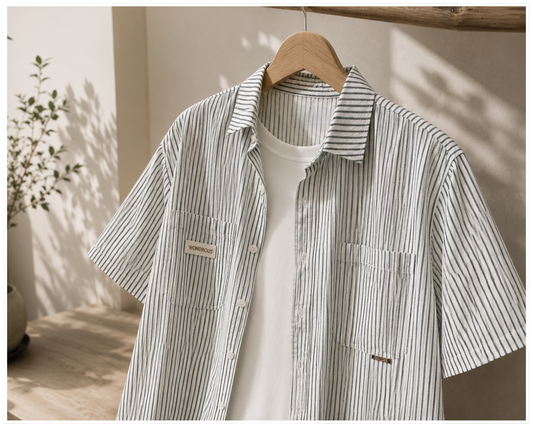 Wondrous Sage Stripe Shirt 🌿