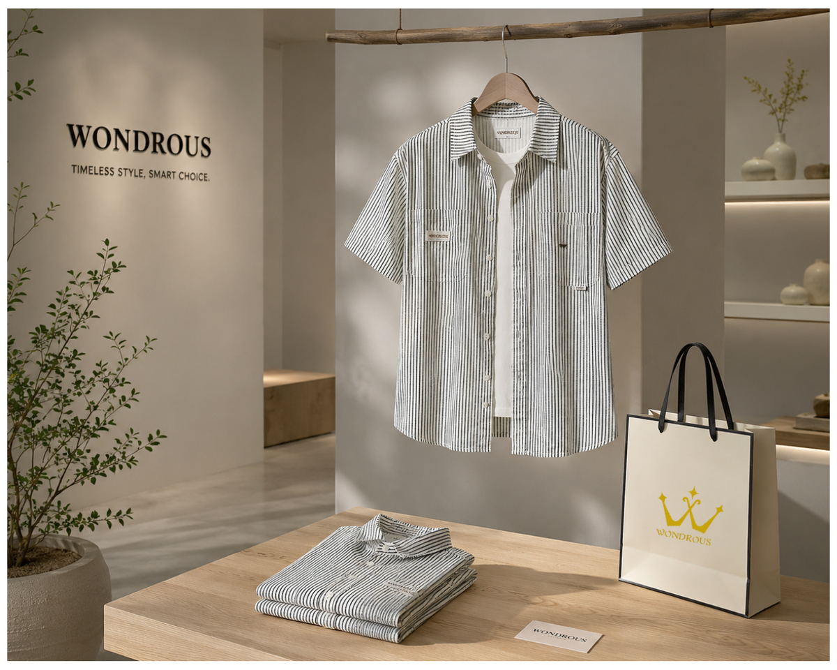 Wondrous Sage Stripe Shirt 🌿