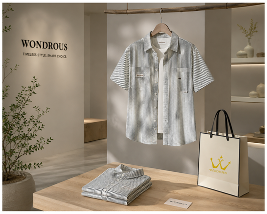 Wondrous Sage Stripe Shirt 🌿
