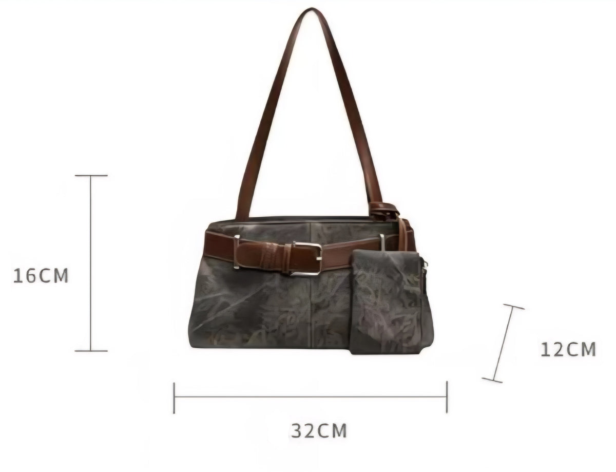 Vintage Buckle Shoulder Bag