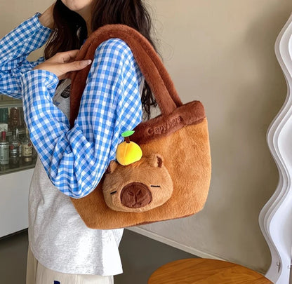 Capybara Plush Bag