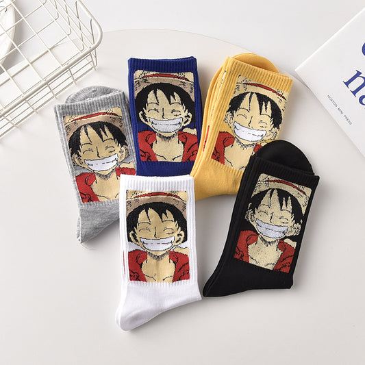 5pcs/10pcs Anime Pirate Socks