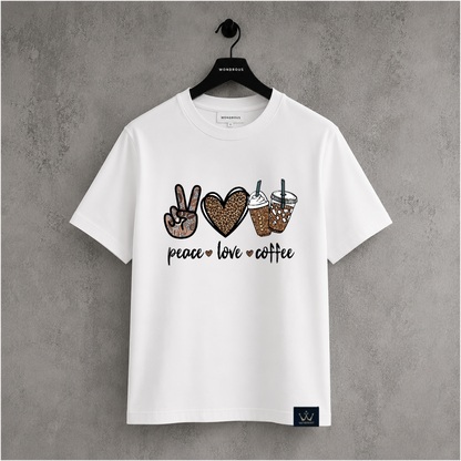 Peace Love Coffee - T Shirt
